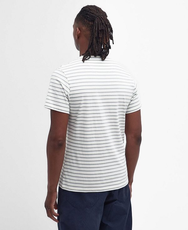 Barbour Ponte Striped T-shirt ασπρα | BABO88365
