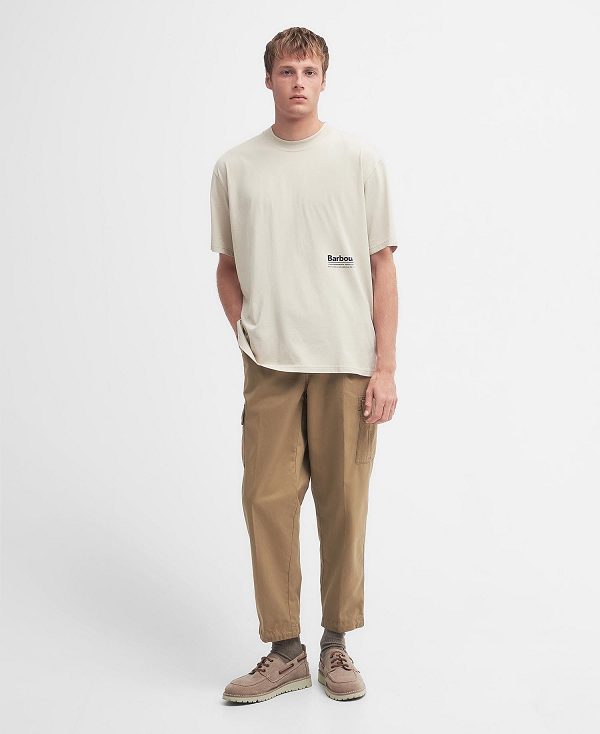 Barbour Portland Oversized T-shirt ασπρα | BABO88371