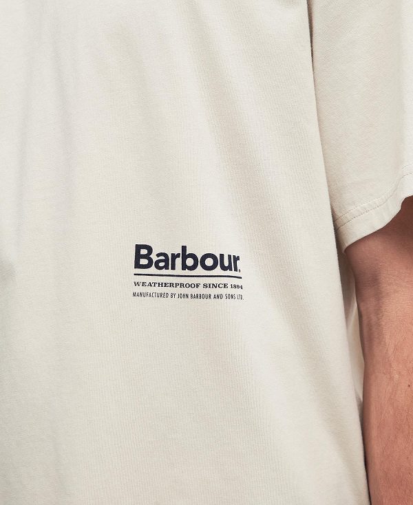 Barbour Portland Oversized T-shirt ασπρα | BABO88371