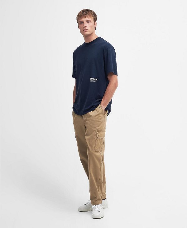 Barbour Portland Oversized T-shirt σκουρο μπλε | BABO88322