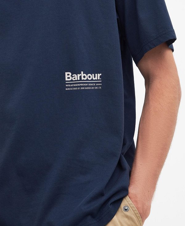 Barbour Portland Oversized T-shirt σκουρο μπλε | BABO88322