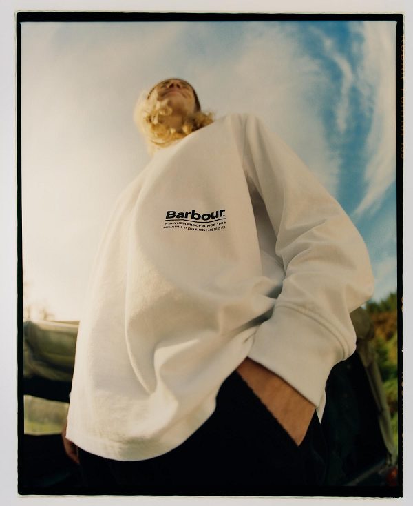 Barbour Portwell Oversized Long-sleeved T-shirt ασπρα | BABO88401