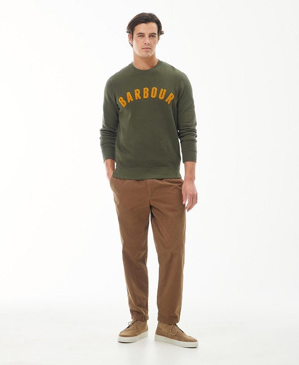 Barbour Prep Logo Crew πρασινο | BABO88638