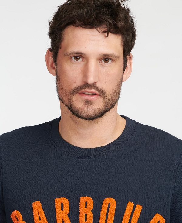 Barbour Prep Logo Sweatshirt σκουρο μπλε | BABO88684