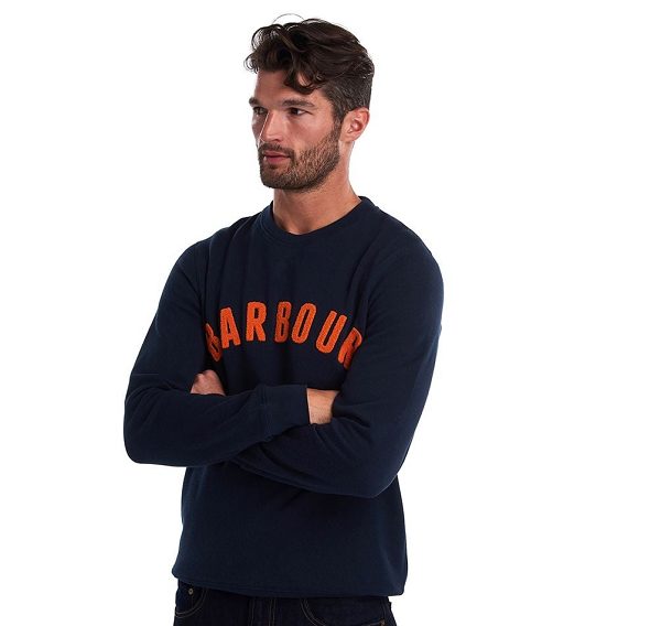 Barbour Prep Logo Sweatshirt σκουρο μπλε | BABO88684