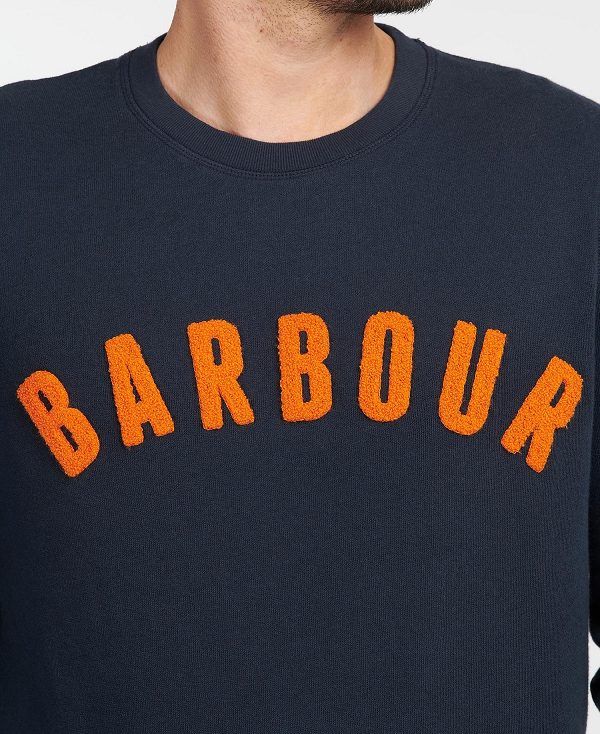 Barbour Prep Logo Sweatshirt σκουρο μπλε | BABO88684