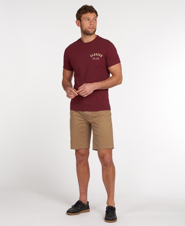 Barbour Preppy T-shirt μπορντο | BABO88273
