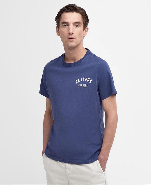 Barbour Preppy T-shirt μπλε | BABO88316