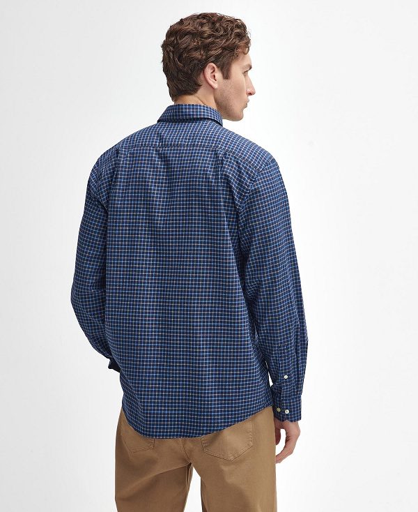 Barbour Preston Regular Long-sleeved Shirt σκουρο μπλε | BABO87910