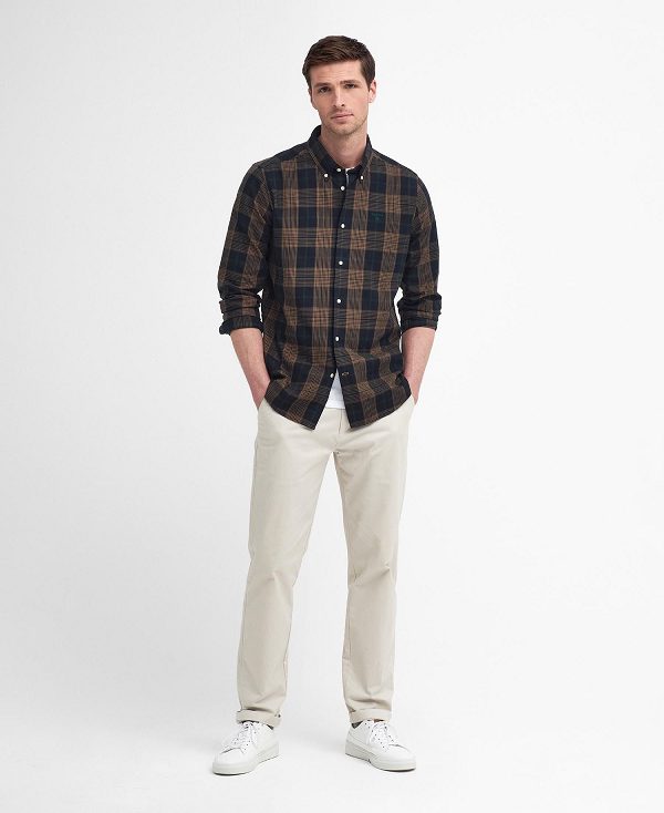 Barbour Pritchard Tailored Long Sleeved Shirt Μπεζ | BABO87867