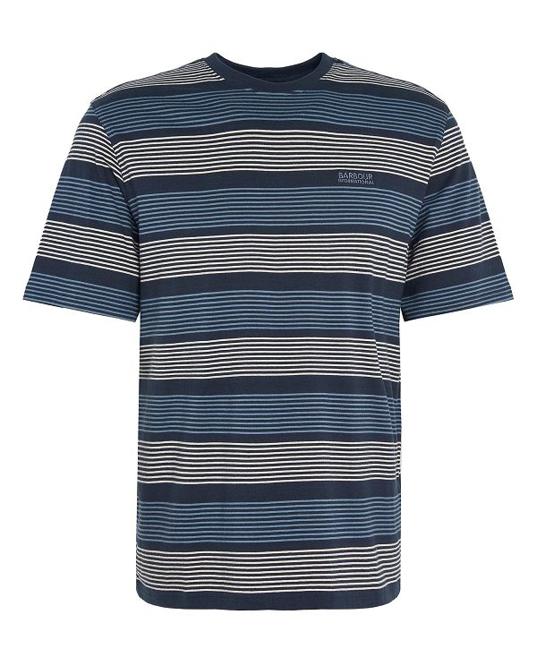 Barbour Putney Striped T-shirt σκουρο μπλε | BABO88333