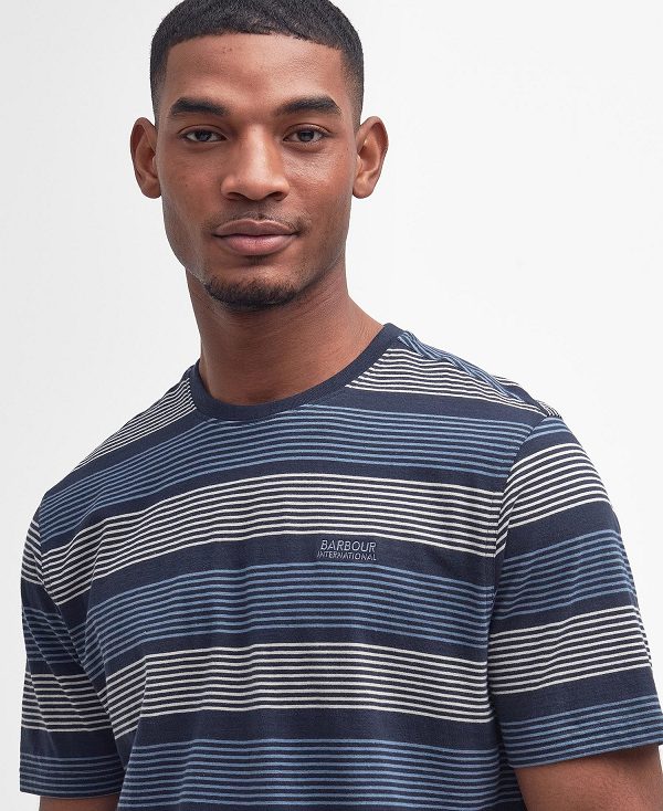 Barbour Putney Striped T-shirt σκουρο μπλε | BABO88333