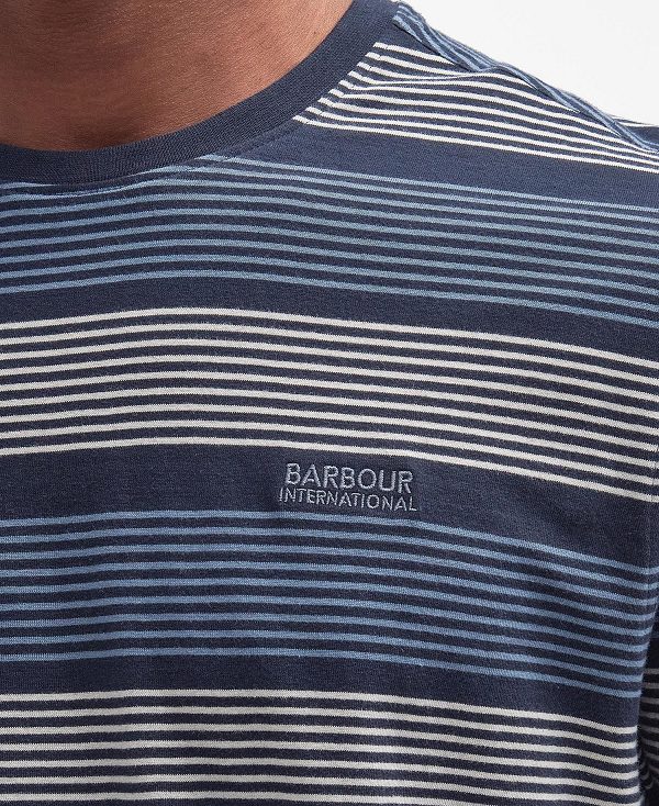 Barbour Putney Striped T-shirt σκουρο μπλε | BABO88333