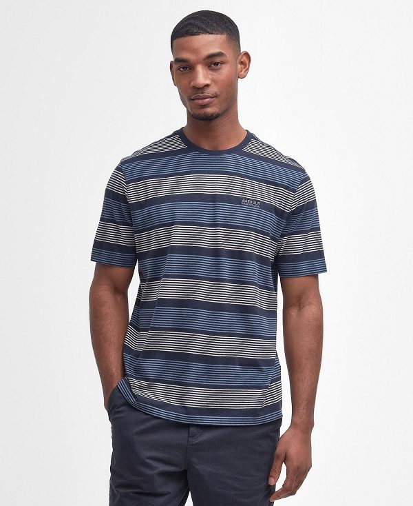 Barbour Putney Striped T-shirt σκουρο μπλε | BABO88333