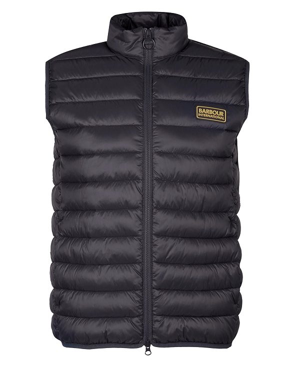 Barbour Racer Reed Gilet μαυρα | BABO87528