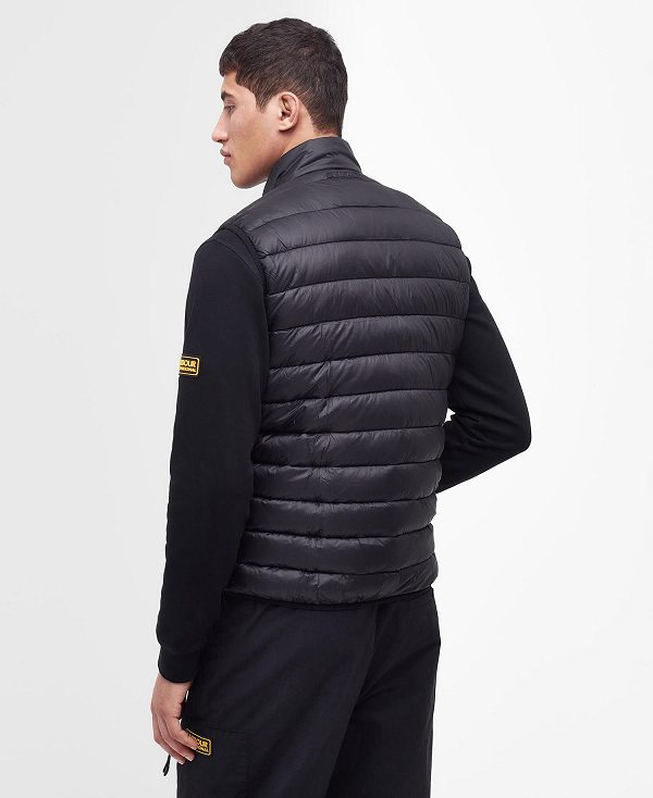 Barbour Racer Reed Gilet μαυρα | BABO87528