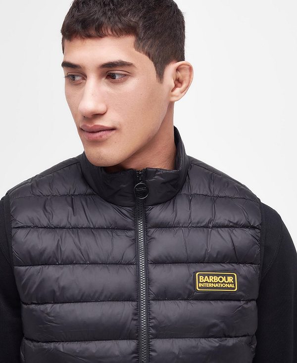 Barbour Racer Reed Gilet μαυρα | BABO87528