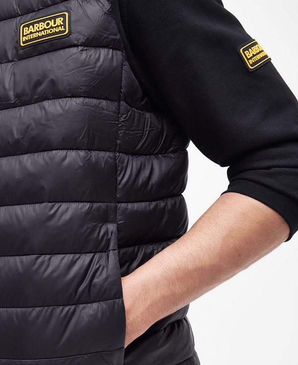 Barbour Racer Reed Gilet μαυρα | BABO87528
