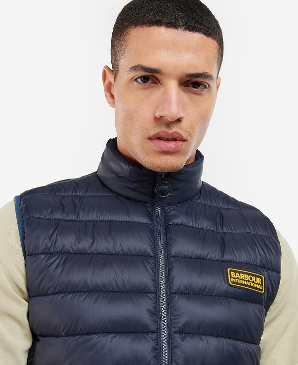 Barbour Racer Reed Gilet σκουρο μπλε | BABO87527