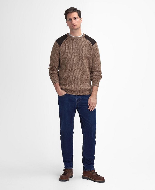 Barbour Raisthorpe Crew Neck Jumper Μπεζ | BABO88662
