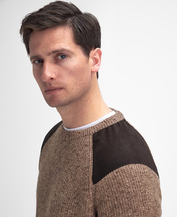 Barbour Raisthorpe Crew Neck Jumper Μπεζ | BABO88662