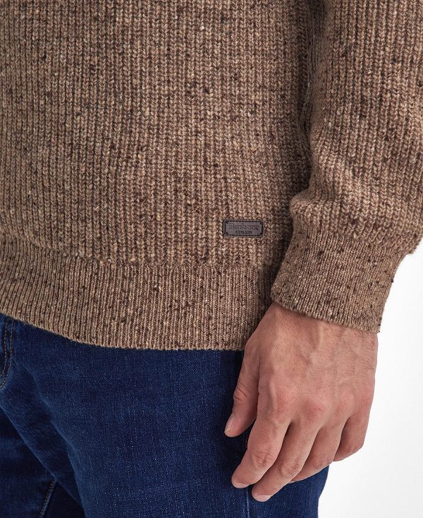 Barbour Raisthorpe Crew Neck Jumper Μπεζ | BABO88662