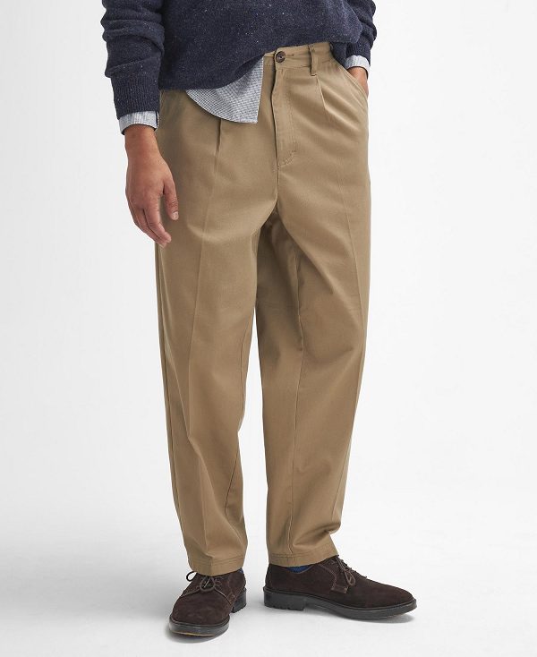 Barbour Raithwell Relaxed Trousers καφε | BABO88827