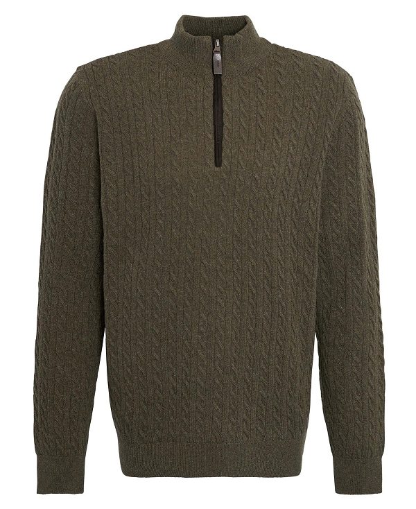 Barbour Ramsden Half-zip Jumper πρασινο | BABO88660