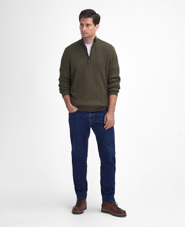 Barbour Ramsden Half-zip Jumper πρασινο | BABO88660