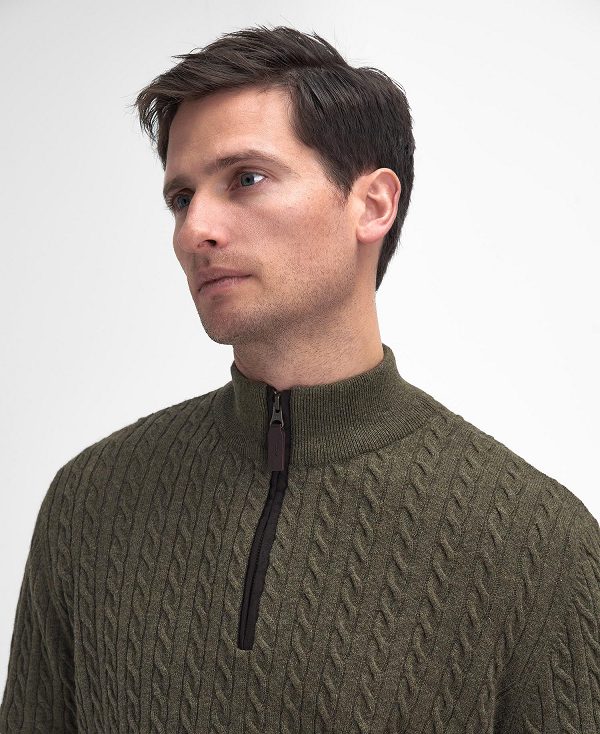 Barbour Ramsden Half-zip Jumper πρασινο | BABO88660