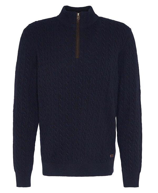 Barbour Ramsden Half-zip Jumper σκουρο μπλε | BABO88659