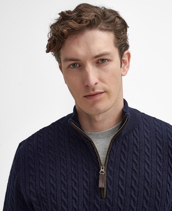 Barbour Ramsden Half-zip Jumper σκουρο μπλε | BABO88659