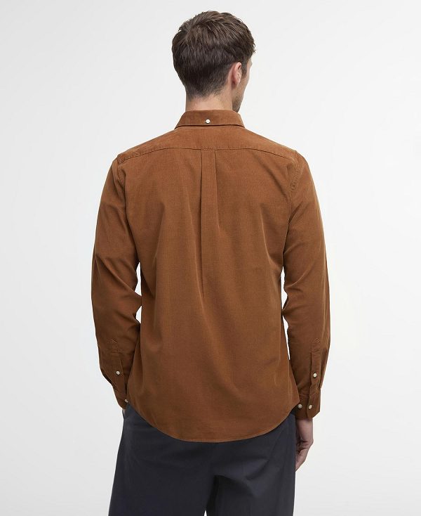 Barbour Ramsey Tailored Fit Shirt καφε | BABO87791
