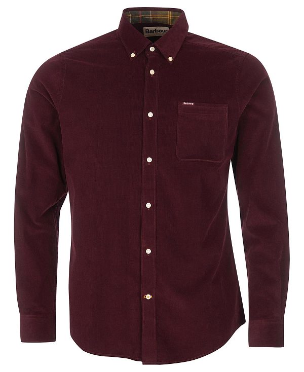Barbour Ramsey Tailored Fit Shirt μπορντο | BABO87792