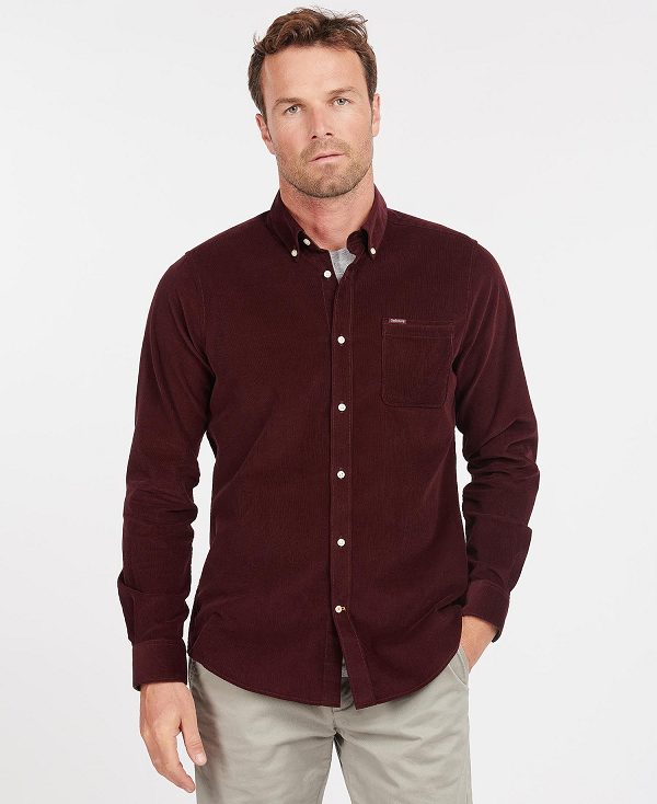 Barbour Ramsey Tailored Fit Shirt μπορντο | BABO87792