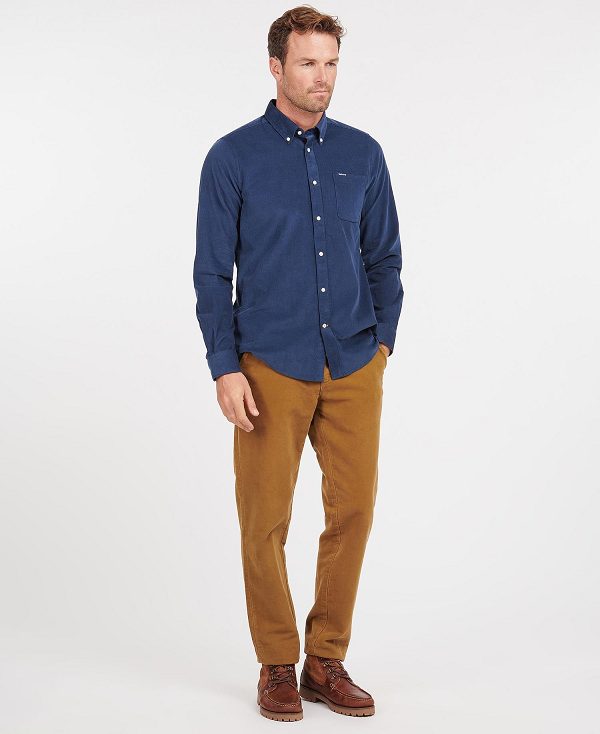 Barbour Ramsey Tailored Fit Shirt μπλε | BABO87795