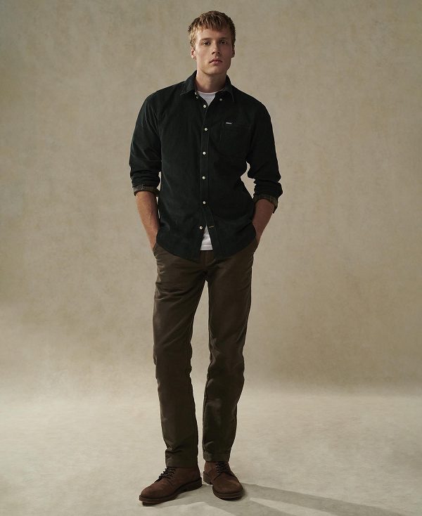 Barbour Ramsey Tailored Fit Shirt μπλε | BABO87795