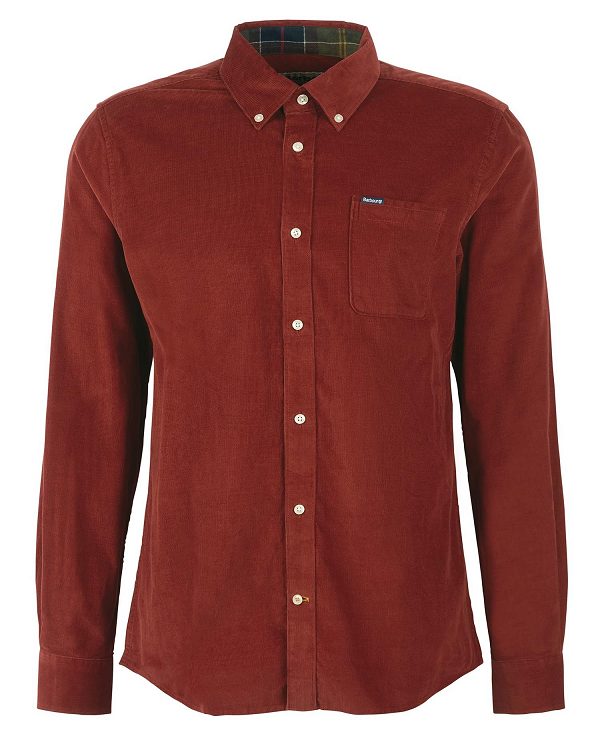 Barbour Ramsey Tailored Fit Shirt κοκκινα | BABO87799