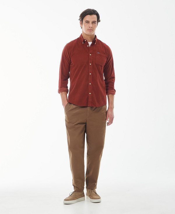 Barbour Ramsey Tailored Fit Shirt κοκκινα | BABO87799