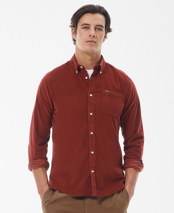 Barbour Ramsey Tailored Fit Shirt κοκκινα | BABO87799