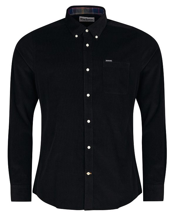 Barbour Ramsey Tailored Fit Shirt μαυρα | BABO87800