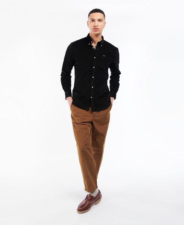 Barbour Ramsey Tailored Fit Shirt μαυρα | BABO87800