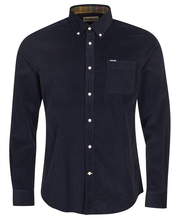 Barbour Ramsey Tailored Fit Shirt σκουρο μπλε | BABO87794