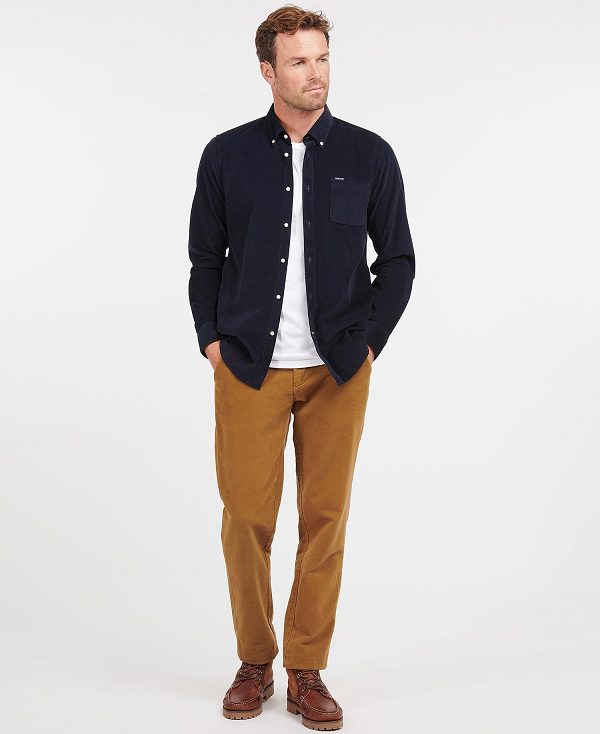 Barbour Ramsey Tailored Fit Shirt σκουρο μπλε | BABO87794