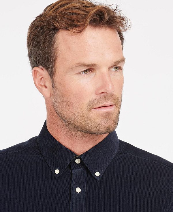 Barbour Ramsey Tailored Fit Shirt σκουρο μπλε | BABO87794
