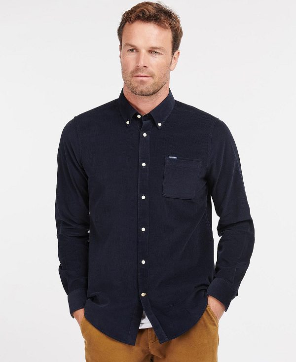 Barbour Ramsey Tailored Fit Shirt σκουρο μπλε | BABO87794