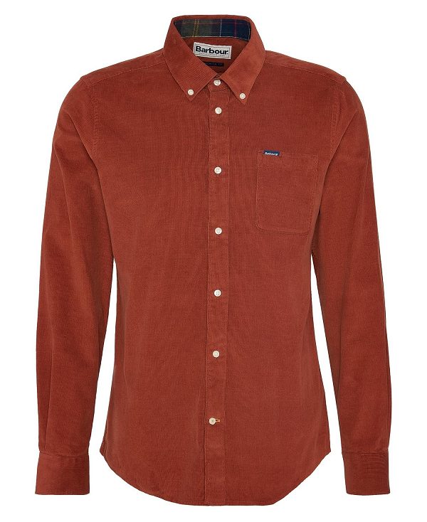 Barbour Ramsey Tailored Long-sleeved Shirt κοκκινα | BABO87793