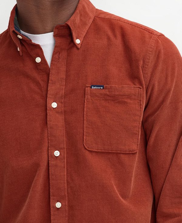 Barbour Ramsey Tailored Long-sleeved Shirt κοκκινα | BABO87793