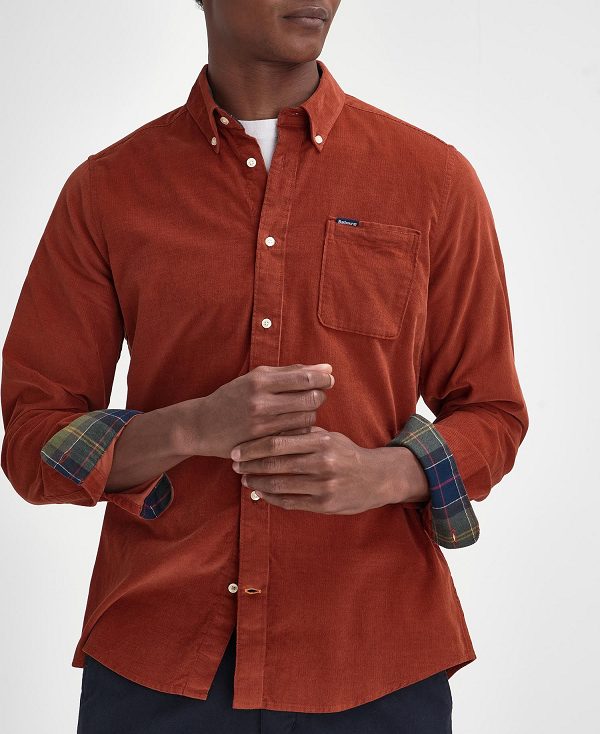 Barbour Ramsey Tailored Long-sleeved Shirt κοκκινα | BABO87793