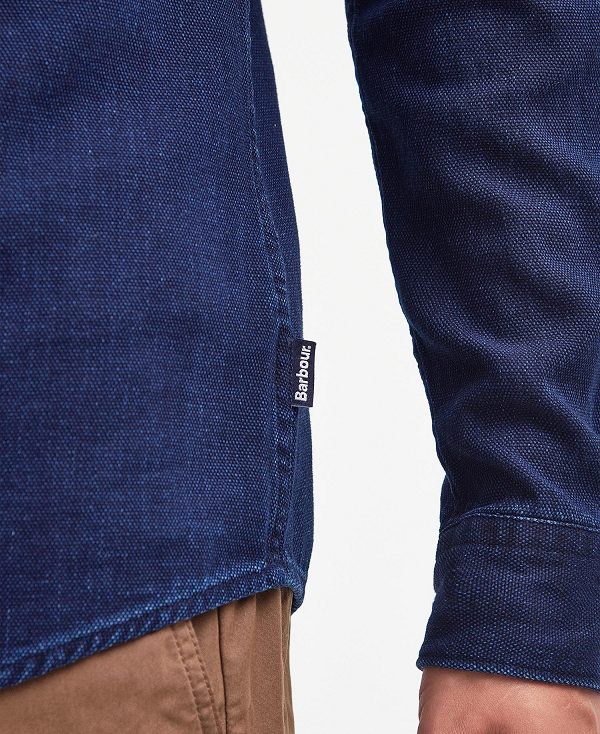 Barbour Raven Tailored Long-sleeved Shirt μπλε σκουρο | BABO87732